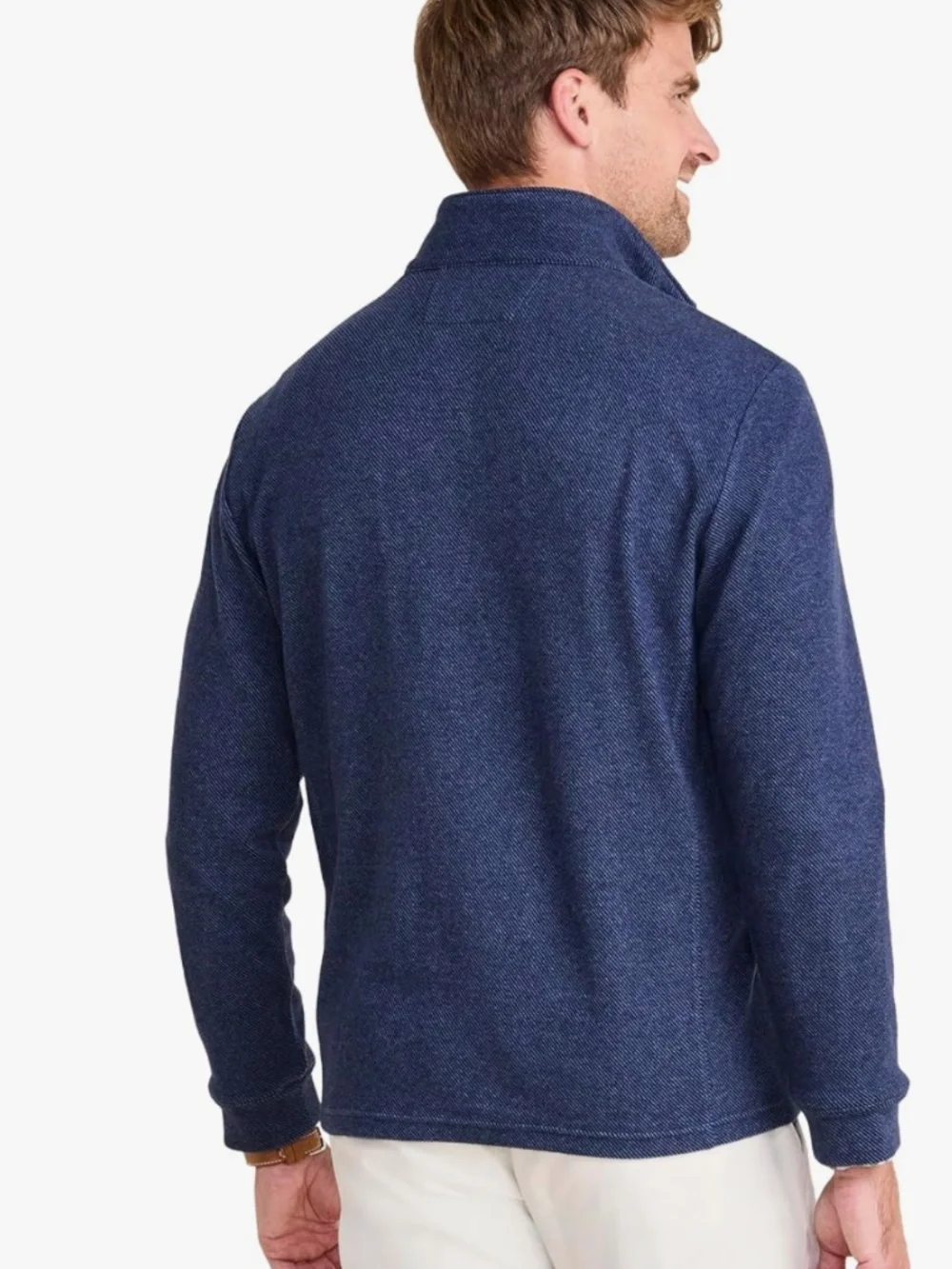 vineyard vines mens calmwater quarter zip sweater size xxl deep bay blue nwt